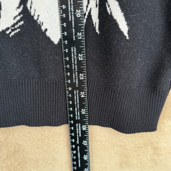 Solo Leveling Statue of God Sweater Mens M Black Knit Gothic Anime Dark Academia - Picture 5 of 8